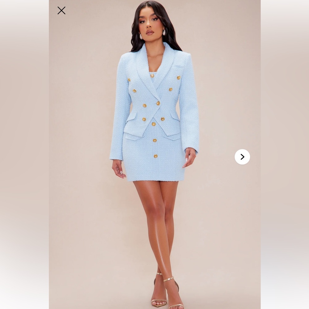 Cady tweed blue set